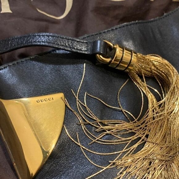 ❤️SOLD❤️GUCCI Large 1970 Gold Tassel Hobo/Shoulder Bag - Picture 8 of 14